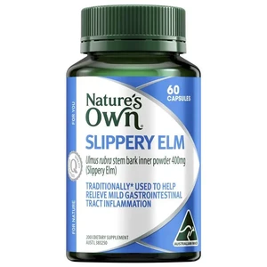 (PRE ORDER) Nature's Own Slippery Elm 400mg 60 Capsules shelf life 2yrs